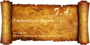 Tankovics Ágnes névjegykártya
